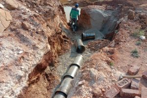 Underground drainage work